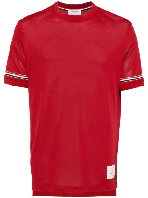 Thom Browne cotton stripe T-shirt Red MJS247AJ0129