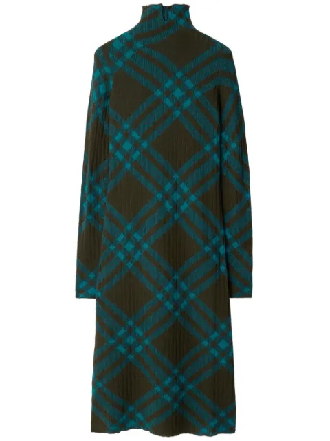 Burberry checkered wool blend shift dress Brown 8095137