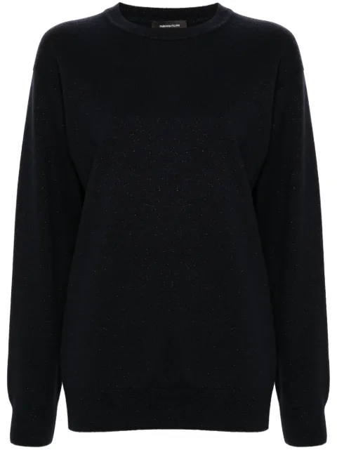 Fabiana Filippi crew-neck glittered jumper Blue MAD214F374I9590000