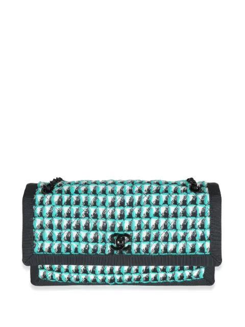 CHANEL Pre-Owned Timeless tweed shoulder bag Blue 140060