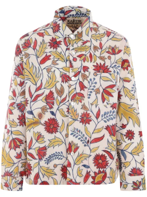 Kartik Research floral-print shirt Neutrals SS2431