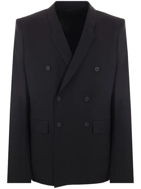 Rick Owens double-breasted stretch-wool blazer Black RU02D6732ZL