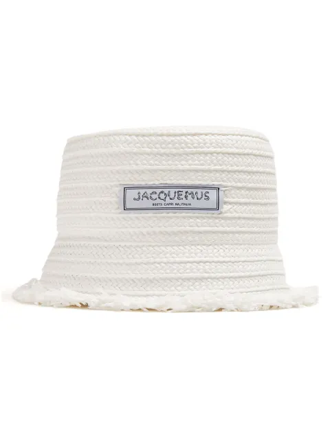 Jacquemus raffia bucket hat White 246AC6735203100