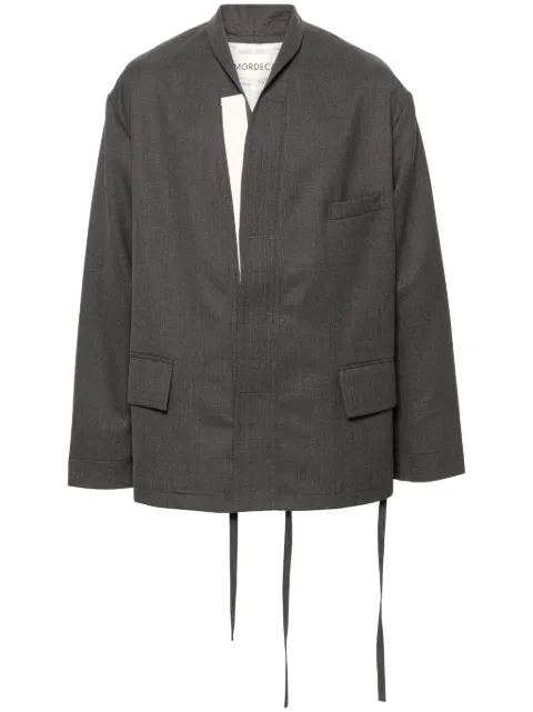 MORDECAI shawl-lapels virgin-wool jacket Grey 24A96MRU31