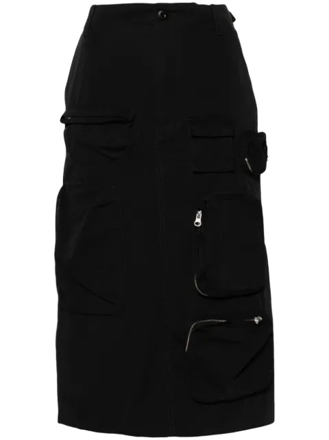 MM6 Maison Margiela single stitch-logo cargo skirt Black S52ME0017M35148