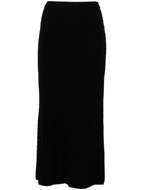 Alessandra Rich cable-knit maxi skirt Black FABX3870K4392