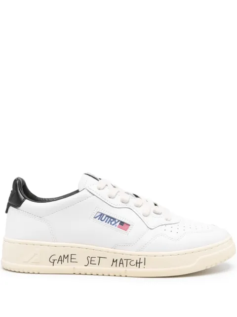 Autry Medalist slogan-print sneakers White AULMML02