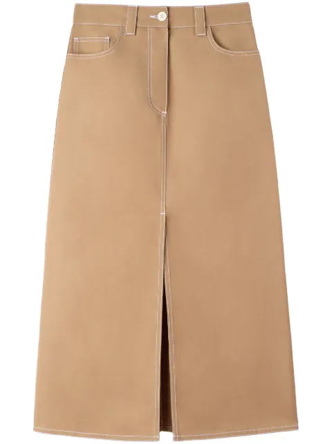 Sunnei slit maxi skirt Neutrals RTWWSKR005COT097DBGDARKBEIGE