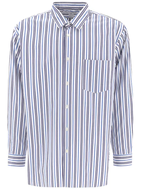 Comme Des Garçons Play striped cotton shirt Blue FZB115PER