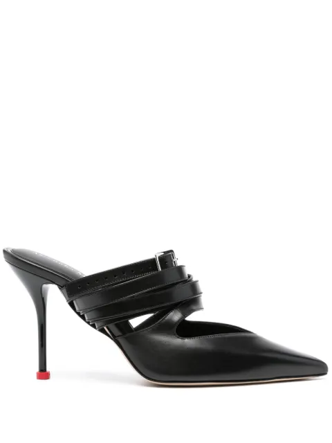Alexander McQueen 95mm leather mules Black 797598WIFD7
