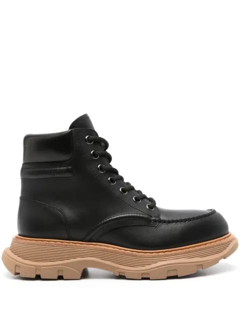 Alexander McQueen leather ankle boots Black 794496WIFR1