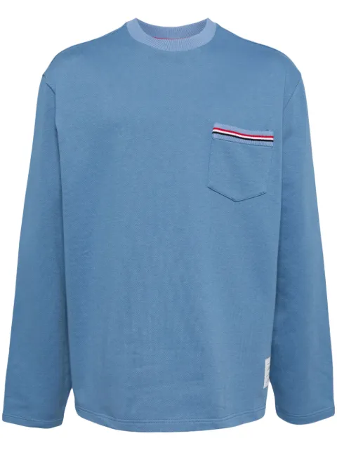 Thom Browne cotton crew-neck sweatshirt Blue MJT435AJ0007