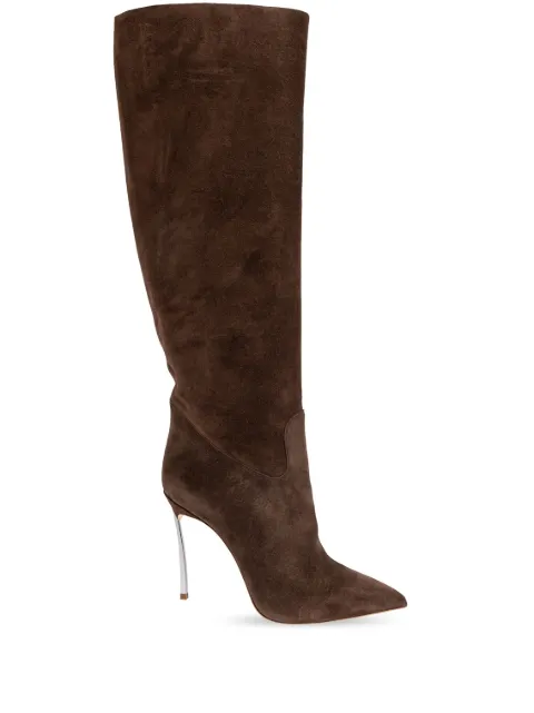 Casadei 100mm Blade suede boots Brown 1S329Y100MC1832