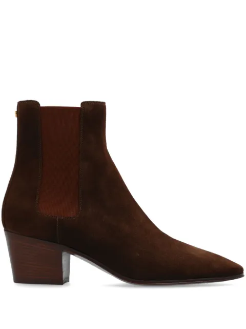 Casadei pointed-toe suede Chelsea boots Brown 1Q202Y0501C1834