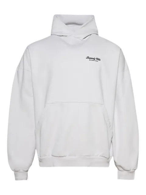 Balenciaga Beverly Hills embroidered hoodie White 739024TQVS7