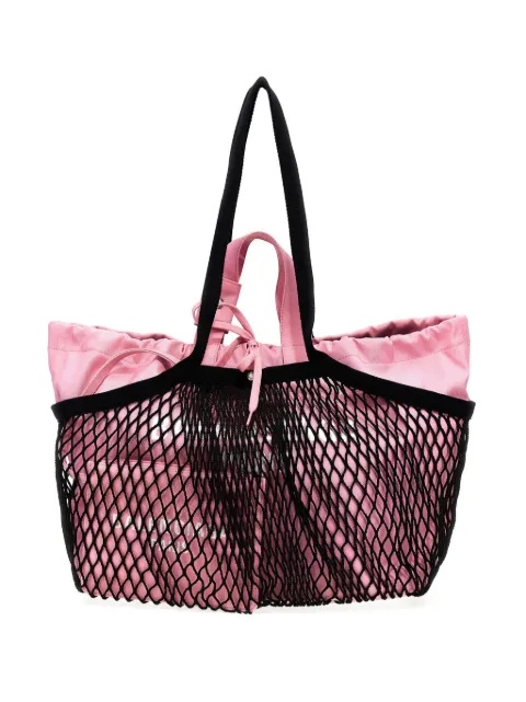 Balenciaga small 24/7 layered mesh tote bag Pink 7918092AA46