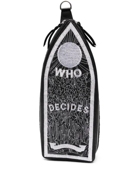 Who Decides War WDW leather messenger bag Black 1141420002SS24WINDOW