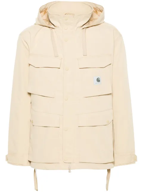 Carhartt WIP Balto logo-patch hooded jacket Neutrals I033608