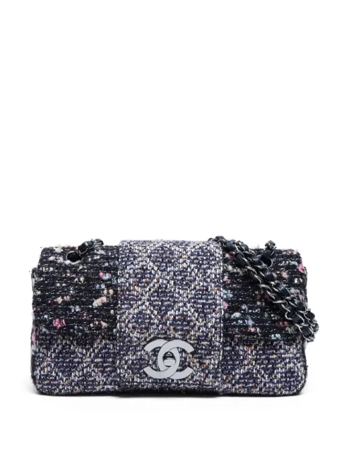 CHANEL Pre-Owned 2004-2005 Tweed shoulder bag Blue FF7921