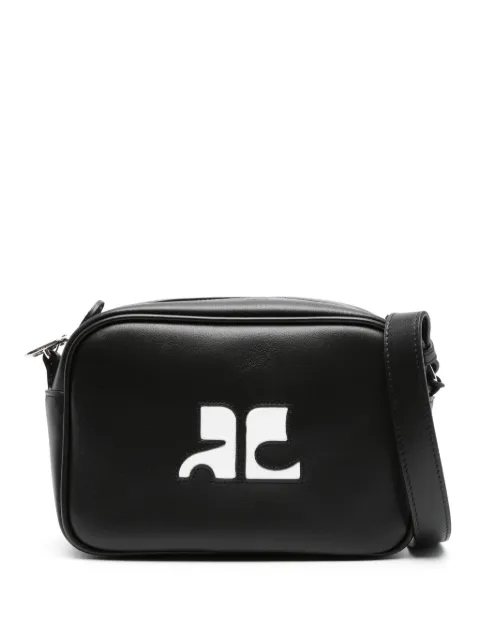 Courrèges Reedition leather shoulder bag Black PERGSA061CR0065