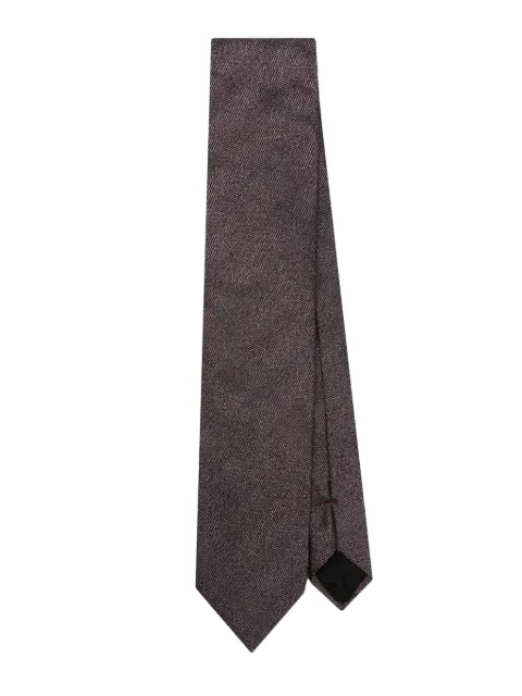 Lanvin herringbone-pattern silk Red AMSALV0ECHINA24