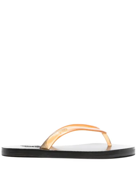Ancient Greek Sandals Saionara Jelly flip flops Brown SAIONARAJELLYJELLYLEATHERSOLE