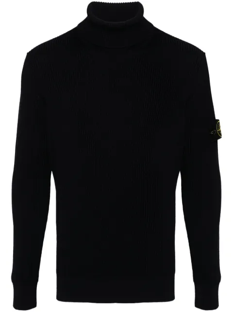 Stone Island Compass-badge wool jumper Blue 8115552C2