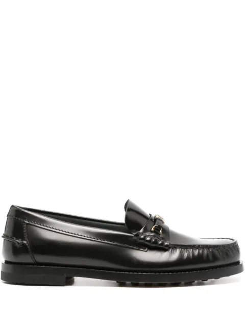 Tod's chain-detail leather loafers Black XXW34L0IO90AKT