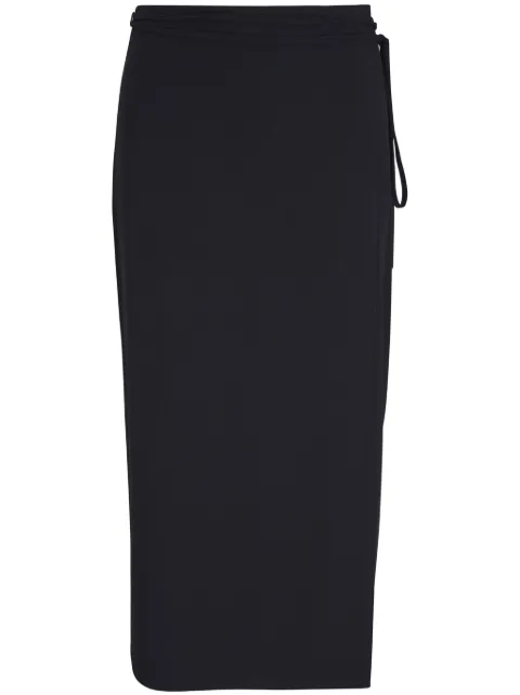 Vince tie-fastening wrap midi skirt Black V062984508001BLK