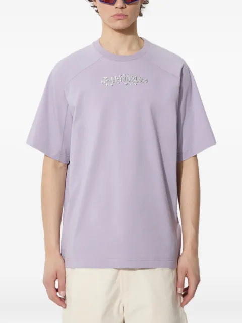 A.A. Spectrum raglan-sleeve metallic-logo T-shirt Purple 81241616