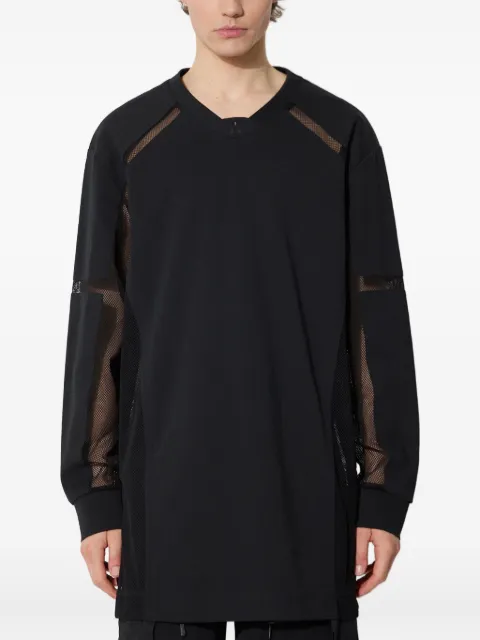 A.A. Spectrum mesh-panel long-sleeve T-shirt Black 81241416