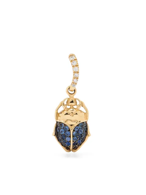Aurelie Bidermann 18kt Yellow Gold Beetle Sapphire pendant Gold BEEPD05SBYG