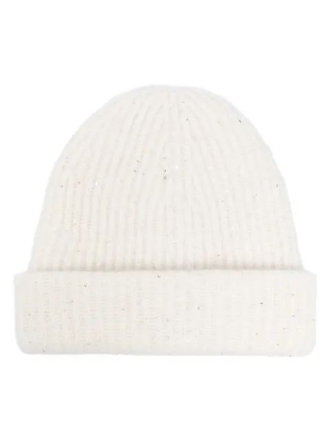 Fabiana Filippi ribbed-knit beanie Neutrals SAD214A820D2960000