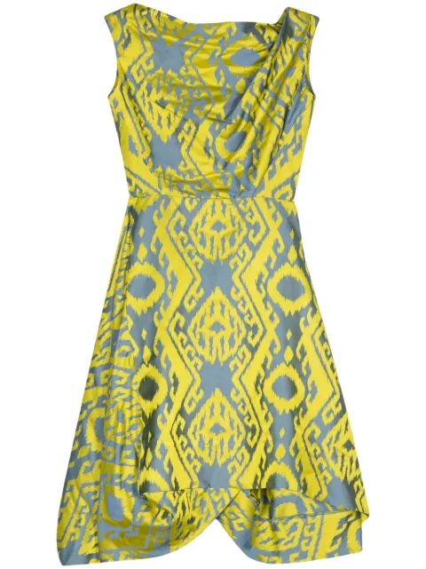 Vivienne Westwood Pre-Owned 2014 patterned-jacquard midi dress Blue VIWE720LS