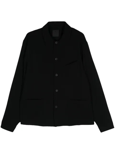 Givenchy classic-collar wool shirt Black BM610R15CR