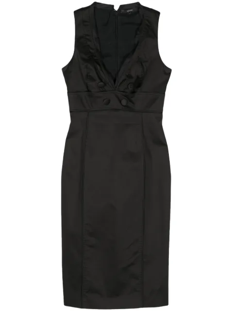 Gucci Pre-Owned 2000s V-neck midi dress Black GUC490LQ