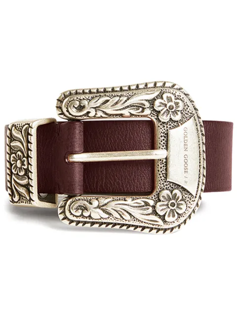 Golden Goose decorated-buckle leather belt Red GWA00179A000133