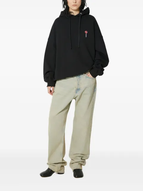 Fiorucci lollipop-embroidered hoodie Black M01FPSHO092CJ05BK01
