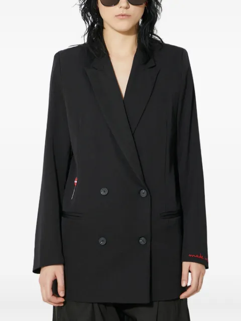 Fiorucci double-breasted embroidered blazer Black W01FPBDO044KN03BK01