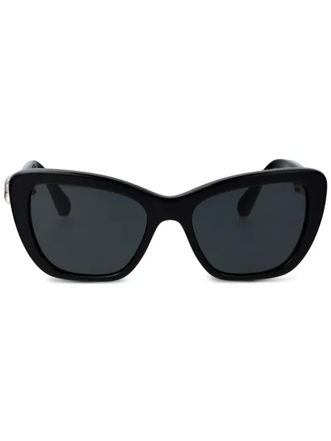 Swarovski Eyewear cat-eye crystal-embellished-arm sunglasses Black 0SK6018