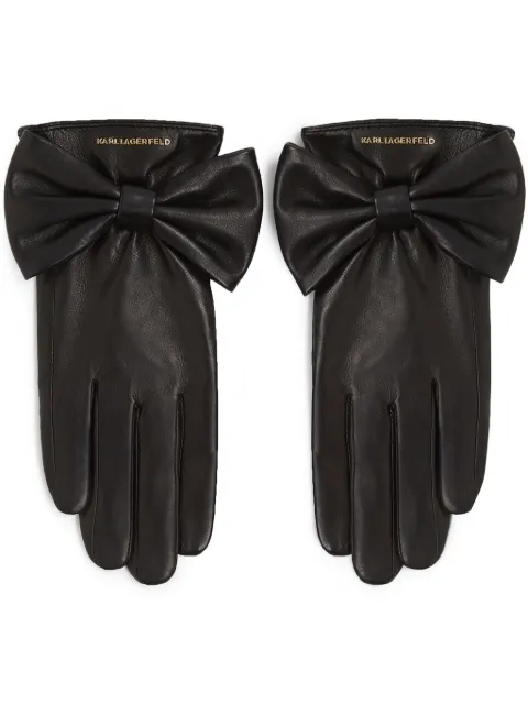 Karl Lagerfeld KL Studio bow gloves Black 246W3620999