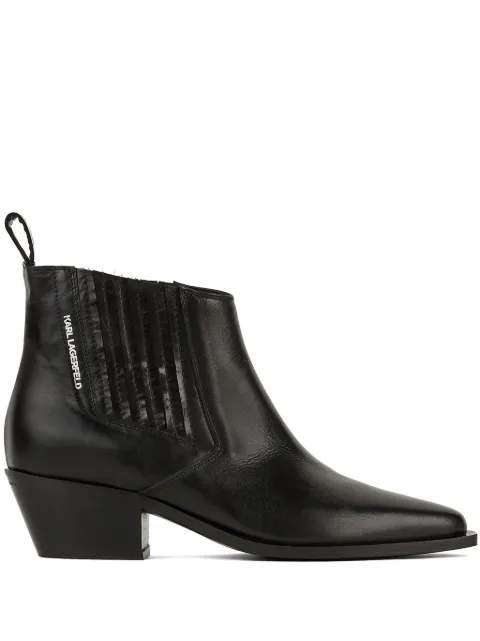 Karl Lagerfeld 50mm Kansas cowboy boots Black KLL33244999