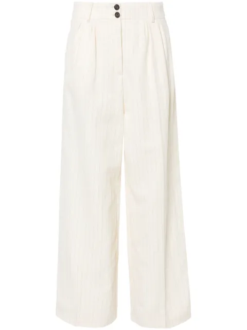 AllSaints Payton striped twill trousers Neutrals PAYTONW020QA