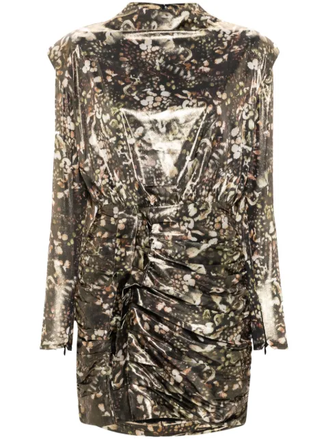 AllSaints Liliana graphic-print mini dress Black LILLIANAWD196V