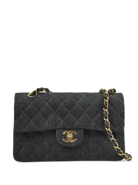 CHANEL Pre-Owned 1998 small Double Flap shoulder bag Black 5650850