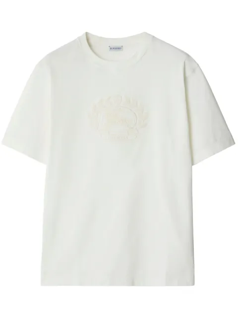 Burberry EKD-textured cotton T-shirt Neutrals 8095105