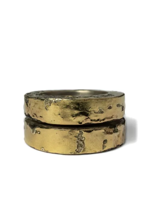 Parts of Four 18K gold-plated Crevice ring Gold 80216DA18K
