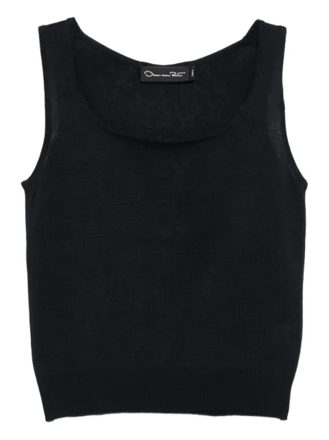 Oscar de la Renta sleeveless tank top Blue 24SN158FFD