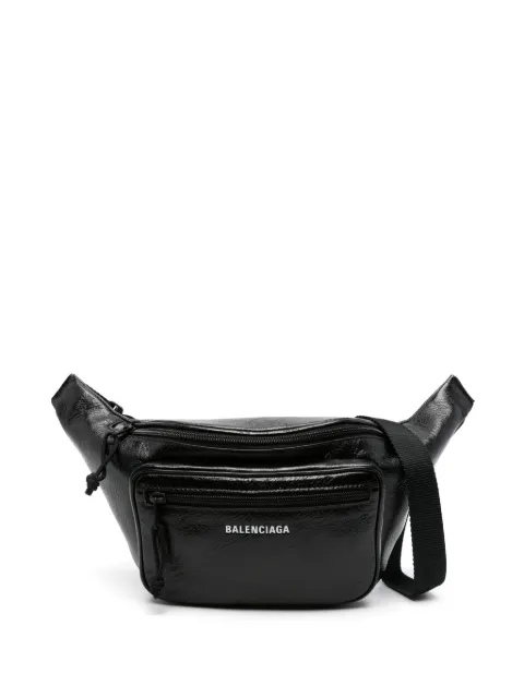 Balenciaga Explorer leather belt bag Black 5295501VG87