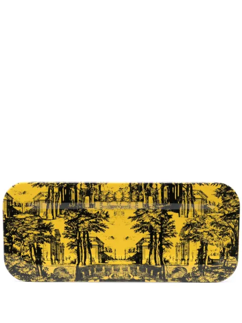Fornasetti Giardino Settecentesco tray (60cm x 25cm) Black C21Y133